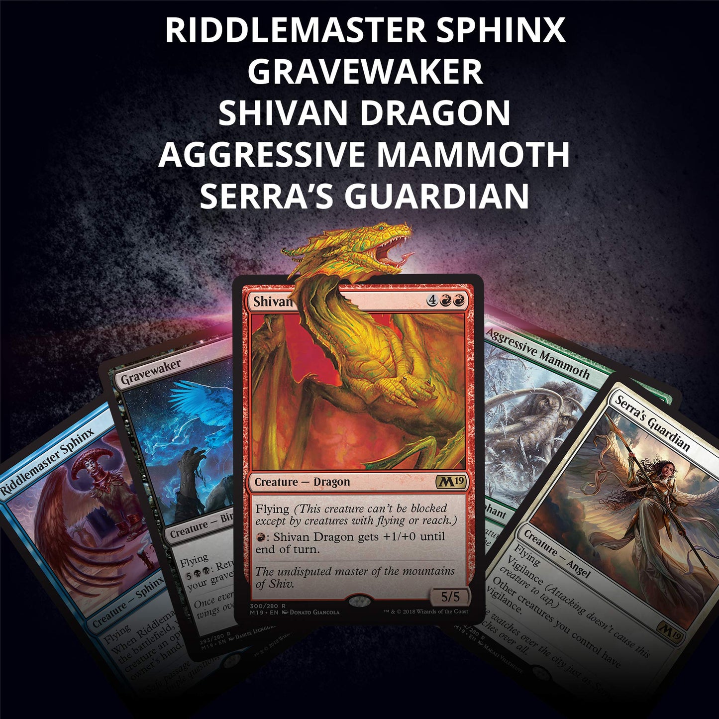 Magic: The Gathering Core Set 2019 M19 Deck Builders Toolkit | 4 Booster Packs & 125 Cards