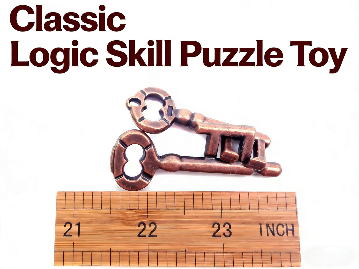 MAGIKON Traditional Metal Brain Teaser – Keys Puzzle for Logic & Skill