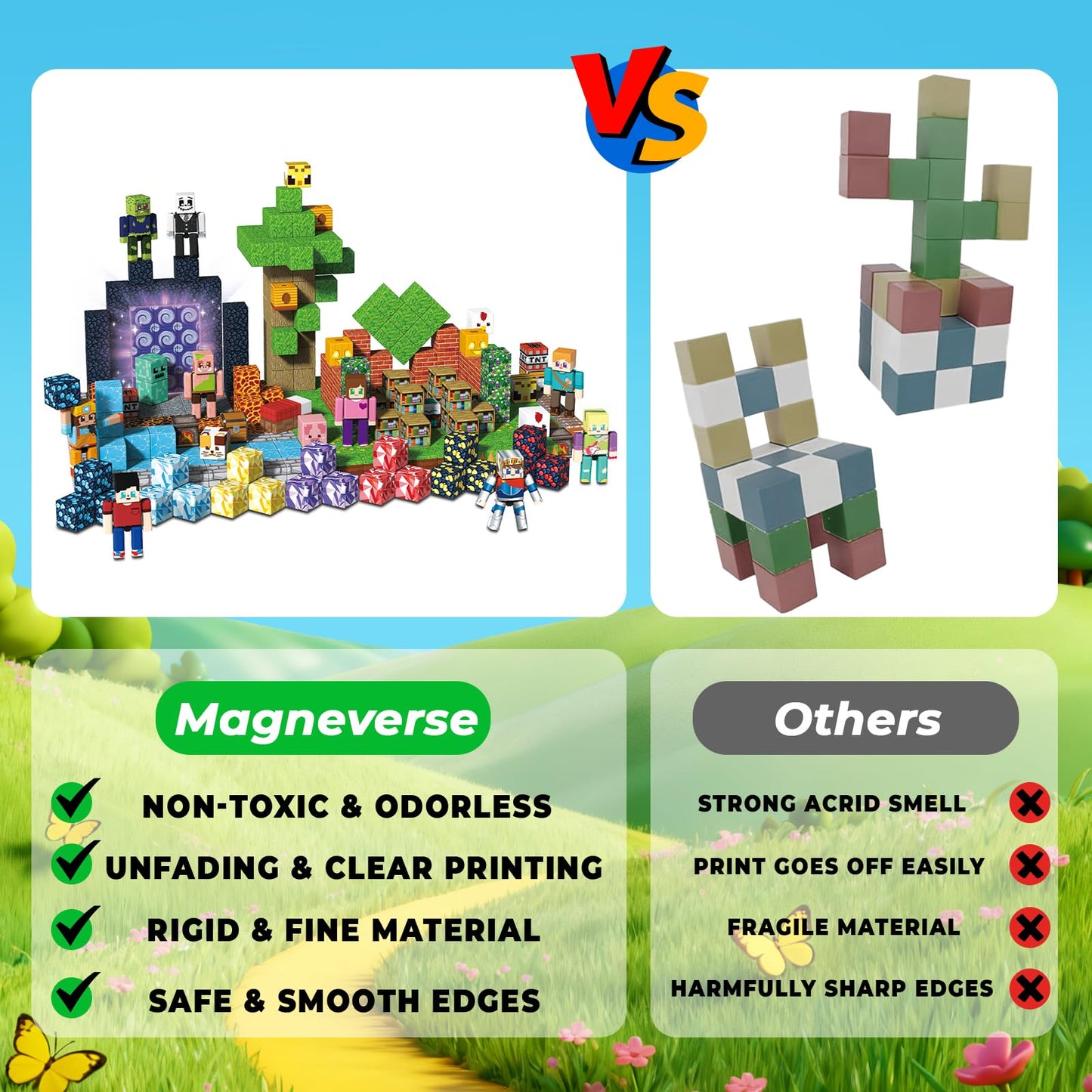 Magneverse 464 Pcs Magnetic Building Blocks – STEM Toys for Kids Aged 4-8