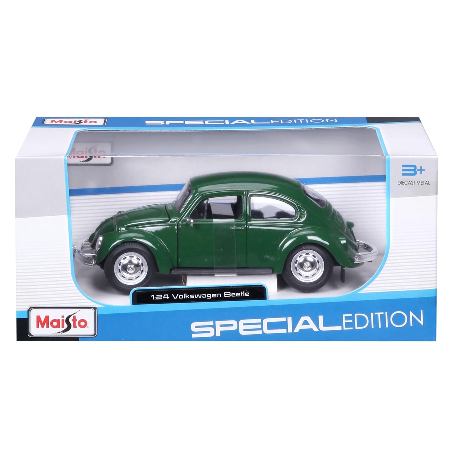 Maisto 1:24 SE Volkswagen Beetle Green – Die-Cast Model Car for Collectors