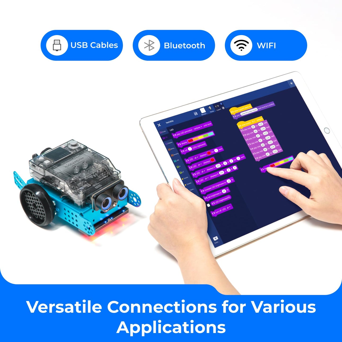 Makeblock mBot2 Coding Robot for Kids | AI & Scratch/Python Learning | STEM Robotics Kit (Ages 8-12)