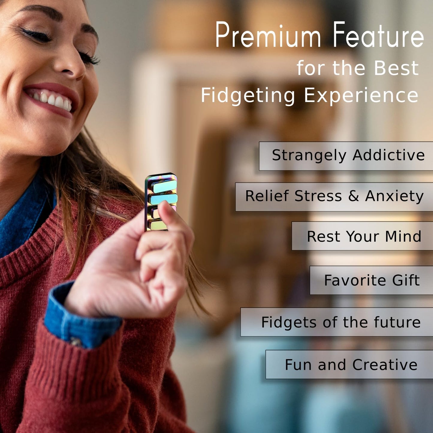 MAKWEN Magnetic Fidget Clicker – 3 Noise Levels, Portable EDC Toy for Adults