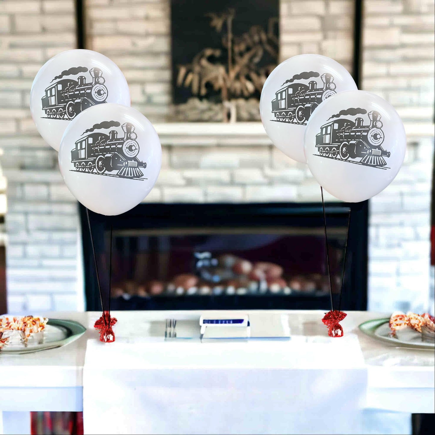 Malayan Products 12 Count Train Balloons – 12-Inch Locomotive Party Decor