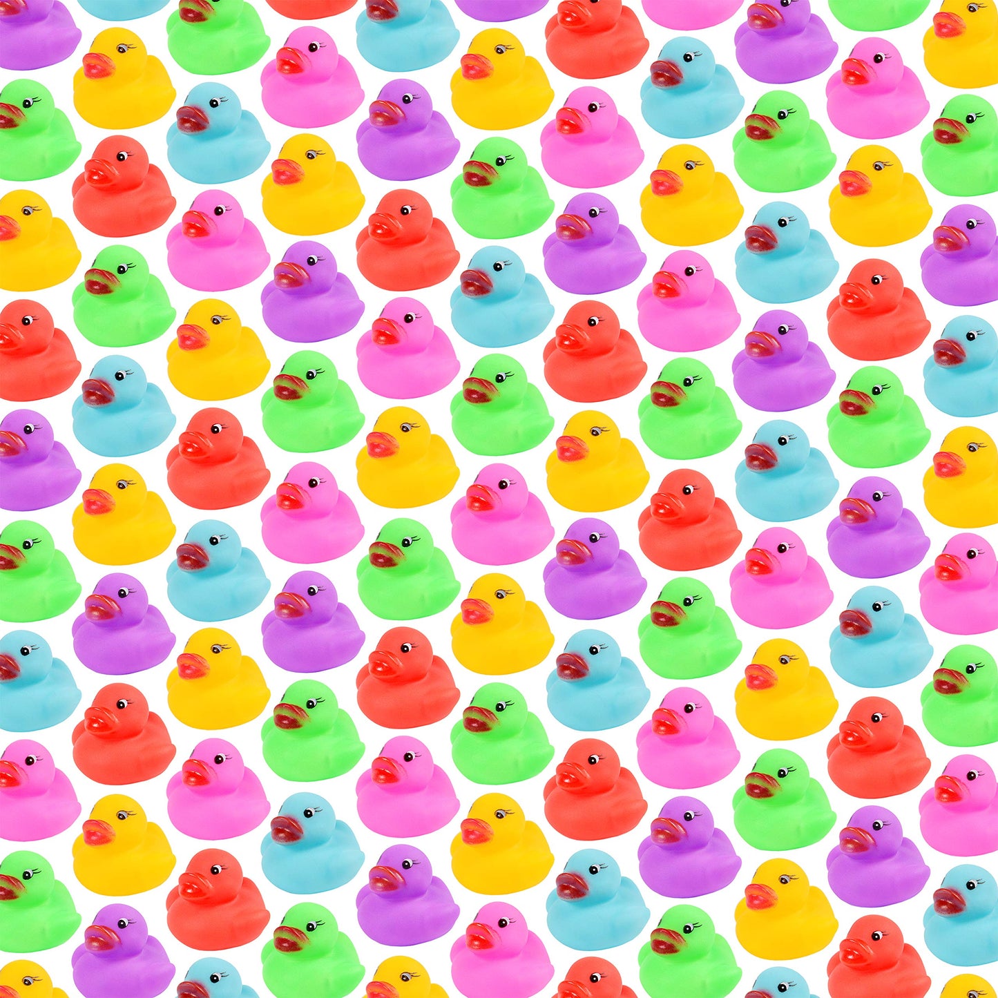 Maliweg 144-Pack Mini Rubber Ducks Set | Colorful Bath Toys for Kids & Party Favors