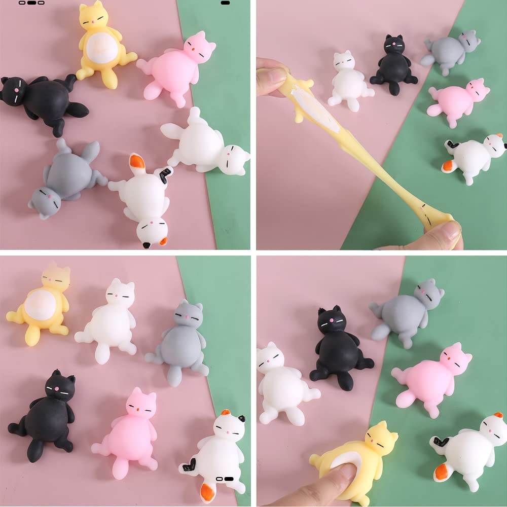 Manmel 16pcs Mochi Animals Squishy Toys Set – Mini Kawaii Fidget Toys for Kids
