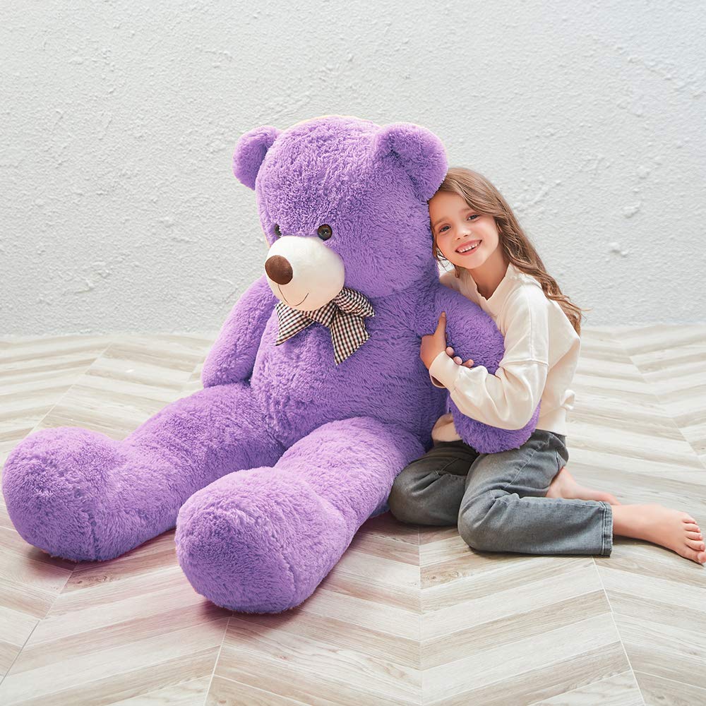 MaoGoLan Giant Purple Teddy Bear 55-Inch Life Size Plush — Huge Soft Stuffed Animal