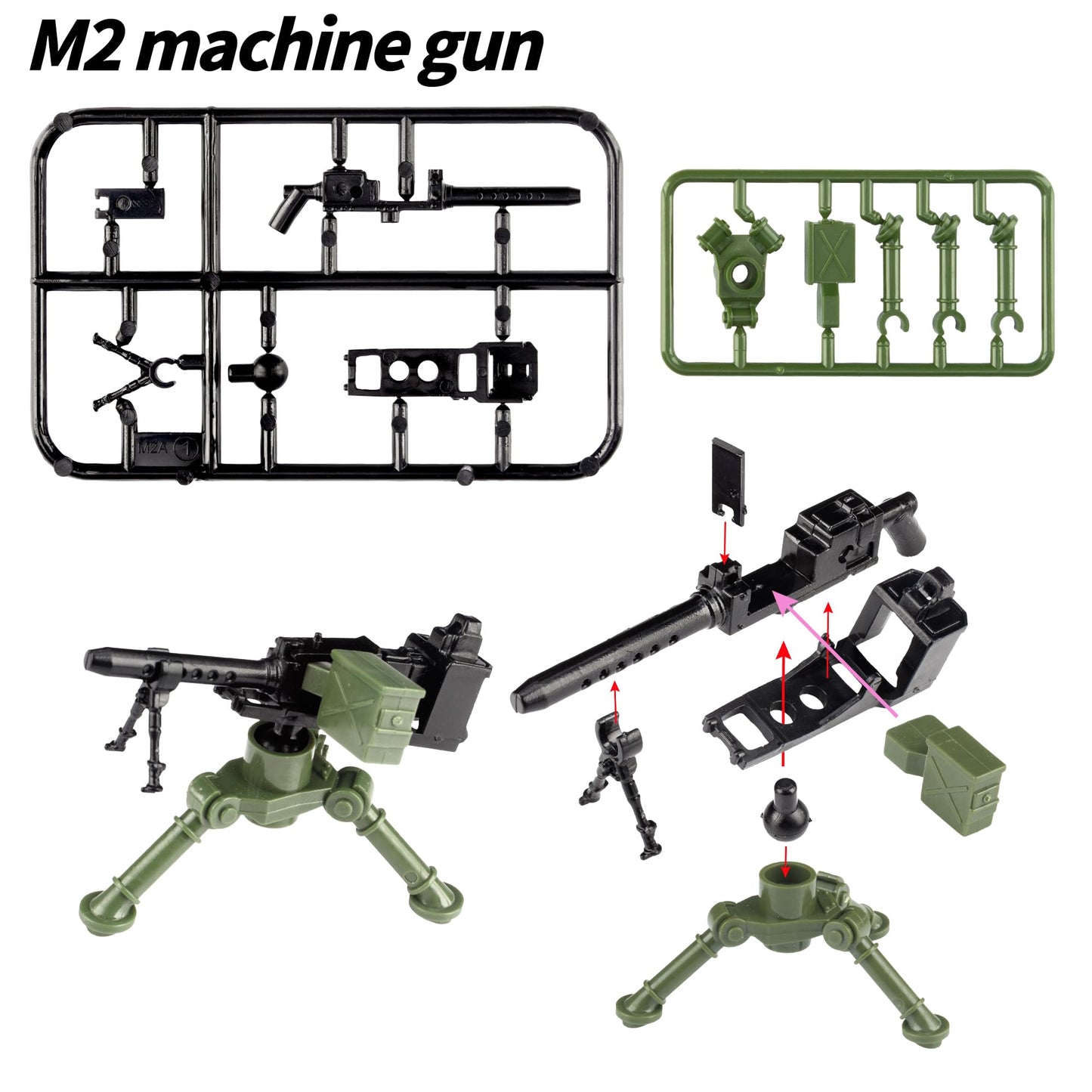 MaozyHomie Heavy Weapon Pack – 5-Model Military Toy Weapons for Battle Blocks, Compatible with Major Brands