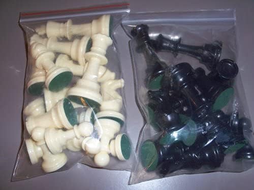 Marion Staunton Tournament Chess Pieces – Triple Weighted, 3.75in King, 2 Extra Queens