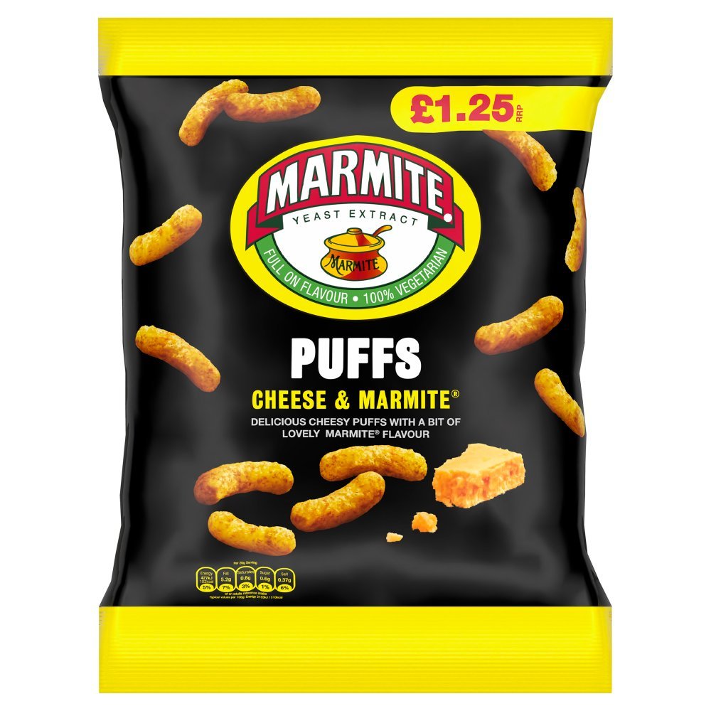 Marmite Yeast Extract Cheese & Marmite Puffs 60g (Box of 18)