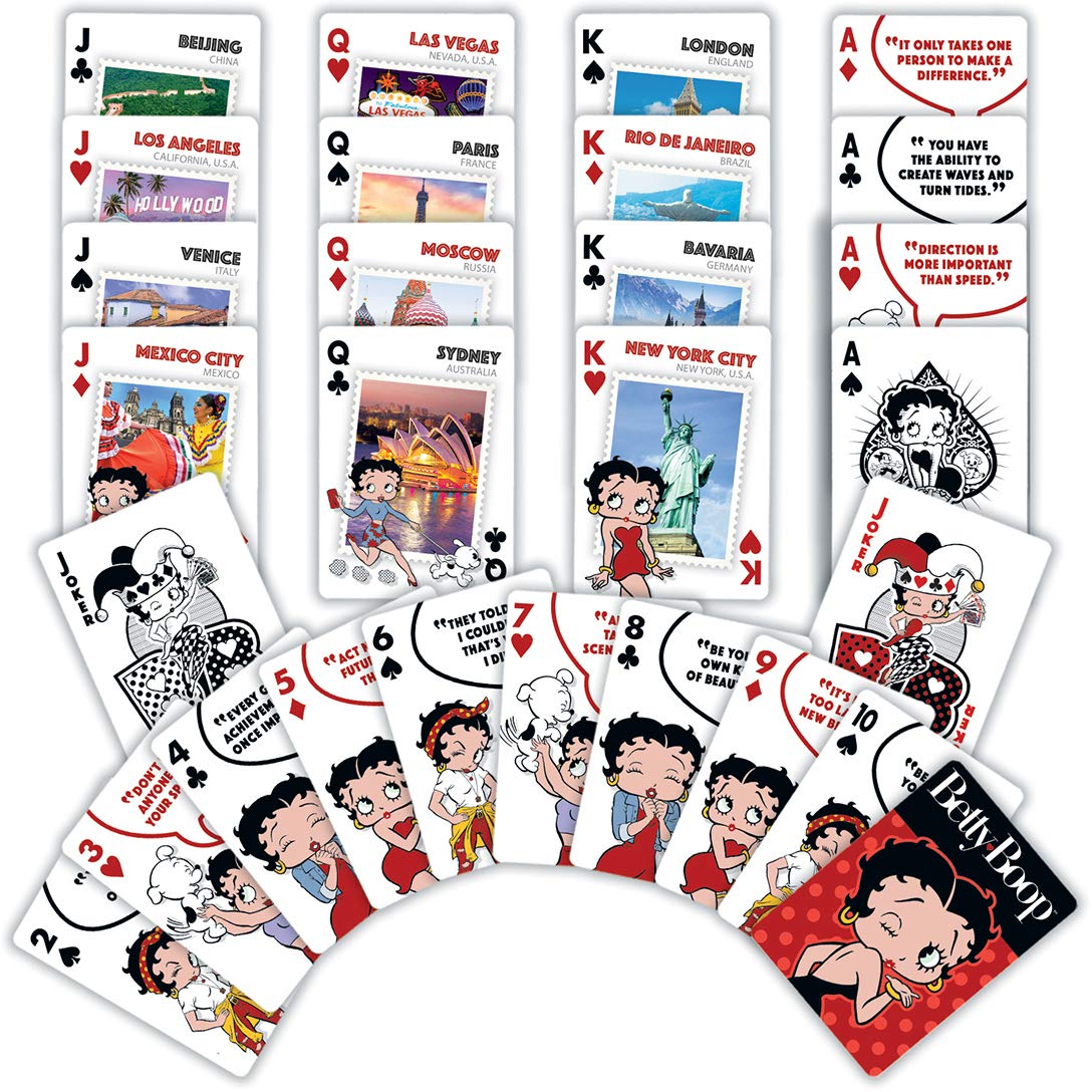 Masterpieces Betty Boop Playing Cards – Officially Licensed Vintage Landmark Deck (52 Card Set)