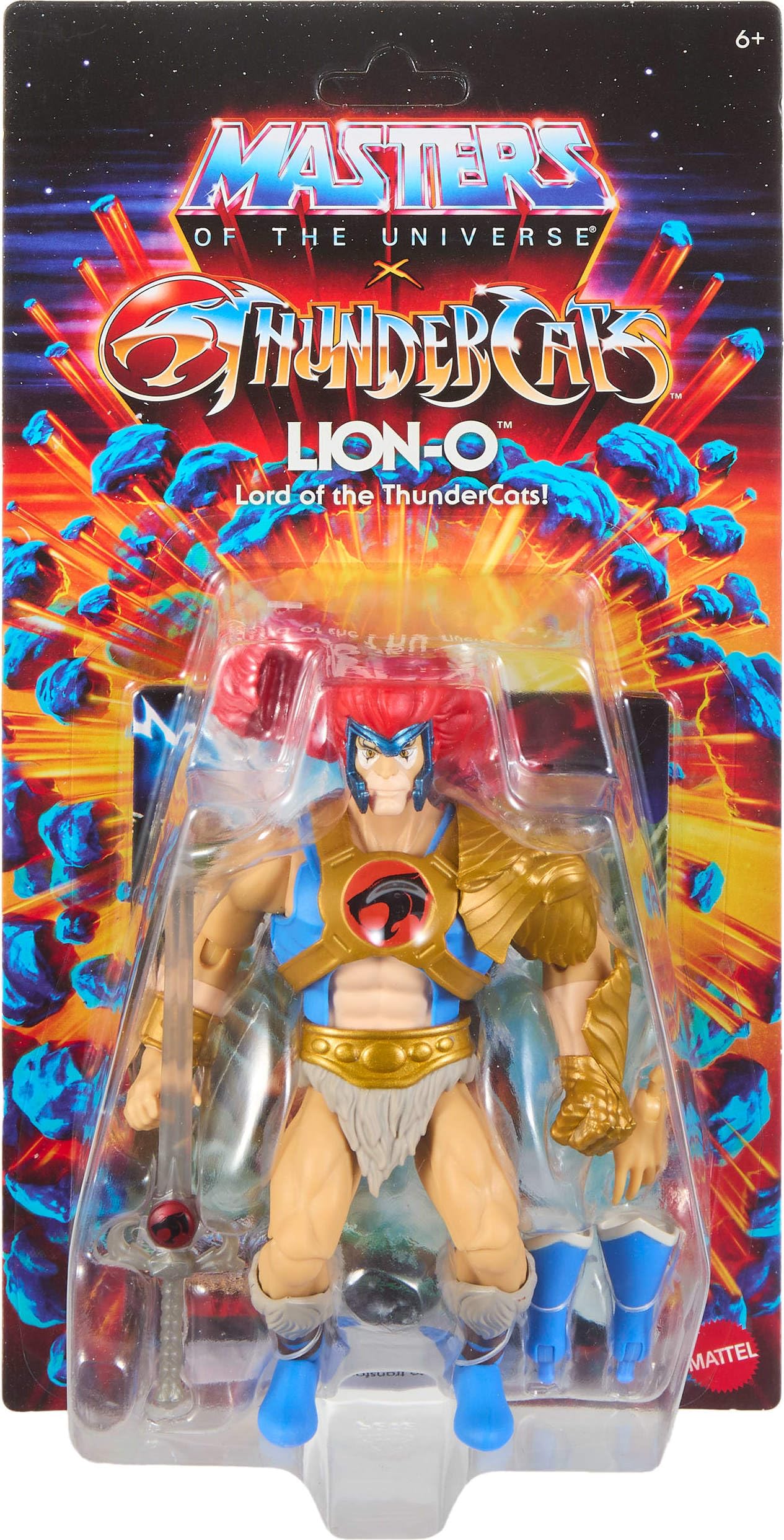 Masters of the Universe Origins Lion-O – 5.5-Inch Crossover Figure with Removable Armor, Sword of Omens & Collector Card
