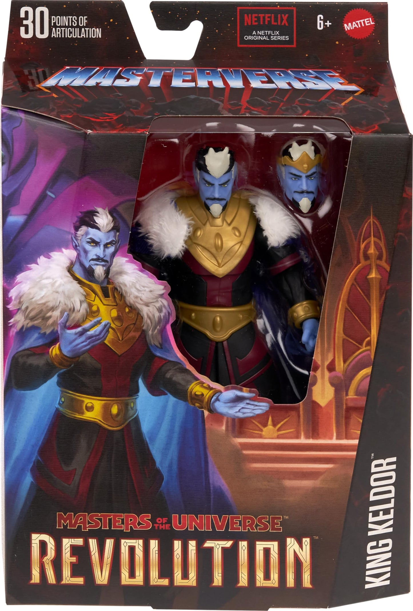 Masters of the Universe Masterverse King Keldor: 7-Inch Action Figure with Swappable Parts