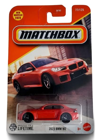 Mattel Matchbox 2023 BMW M2 Die-Cast Car – Red, 1:64 Scale, 77/125