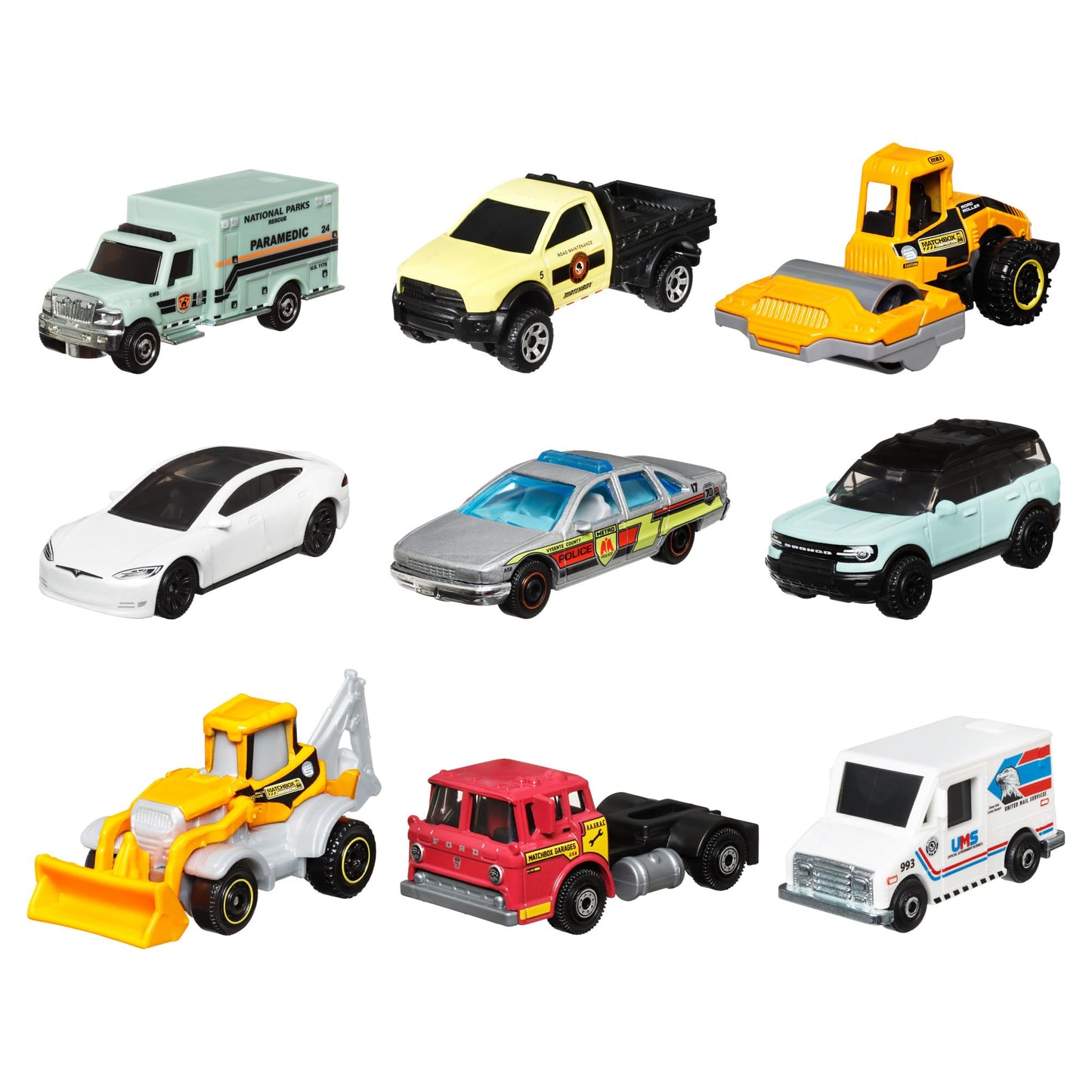 Matchbox 9-Pack Die-Cast 1:64 Cars | Exclusive Vehicle in Every Pack