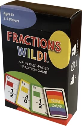 Fractions Wild by Math Magic – First to Discard All Cards by Matching Fractions or Colors | Easy to Learn Math Card Game for Grades 3–6