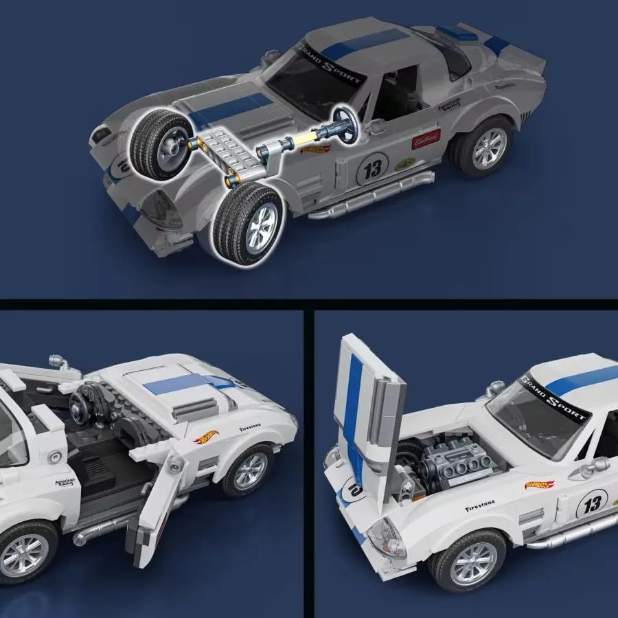 Mattel Brick Shop: Cadillac GTP Hypercar & Corvette Grand Sport – 1,154 Pieces