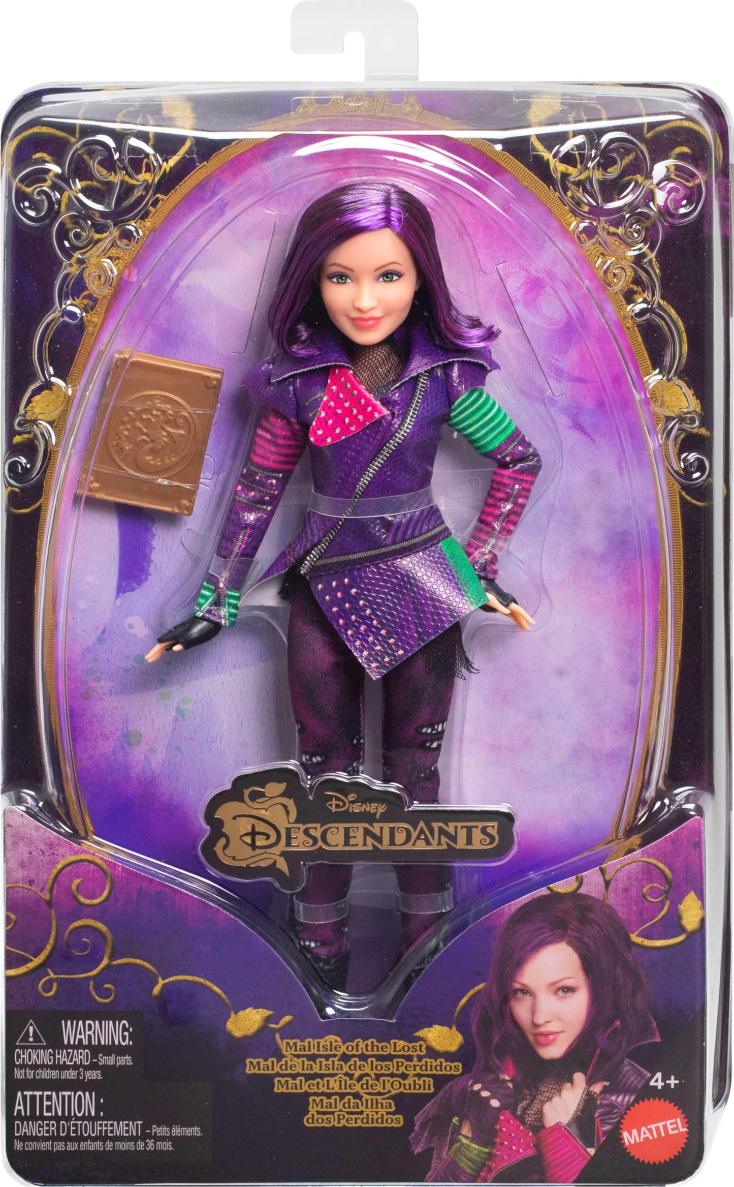 Mattel Descendants Mal Isle of the Lost Tenth Anniversary Fashion Doll – Removable Outfit & Spell Book