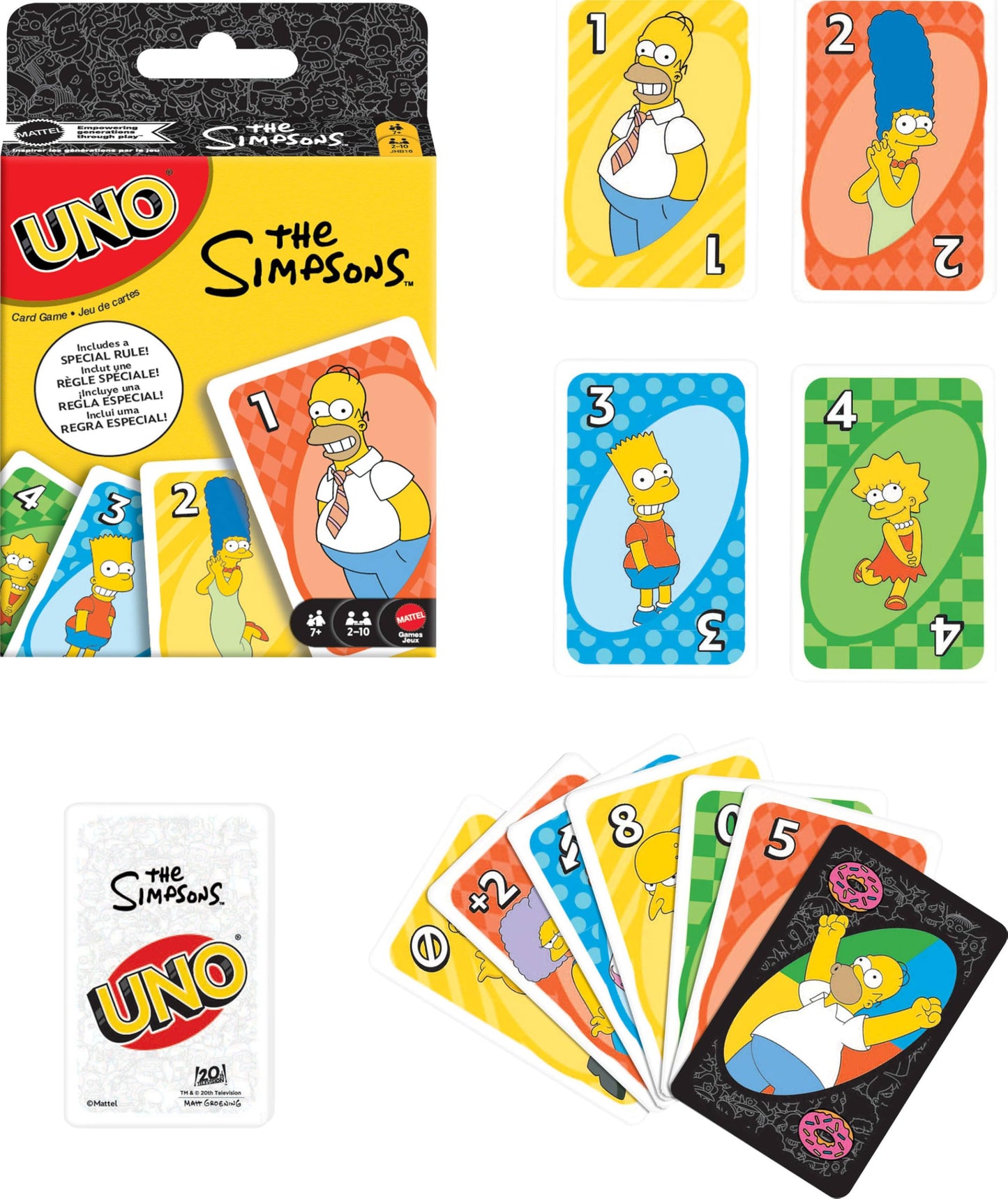 Mattel Games UNO The Simpsons Card Game – Family Nights, Parties & Travel