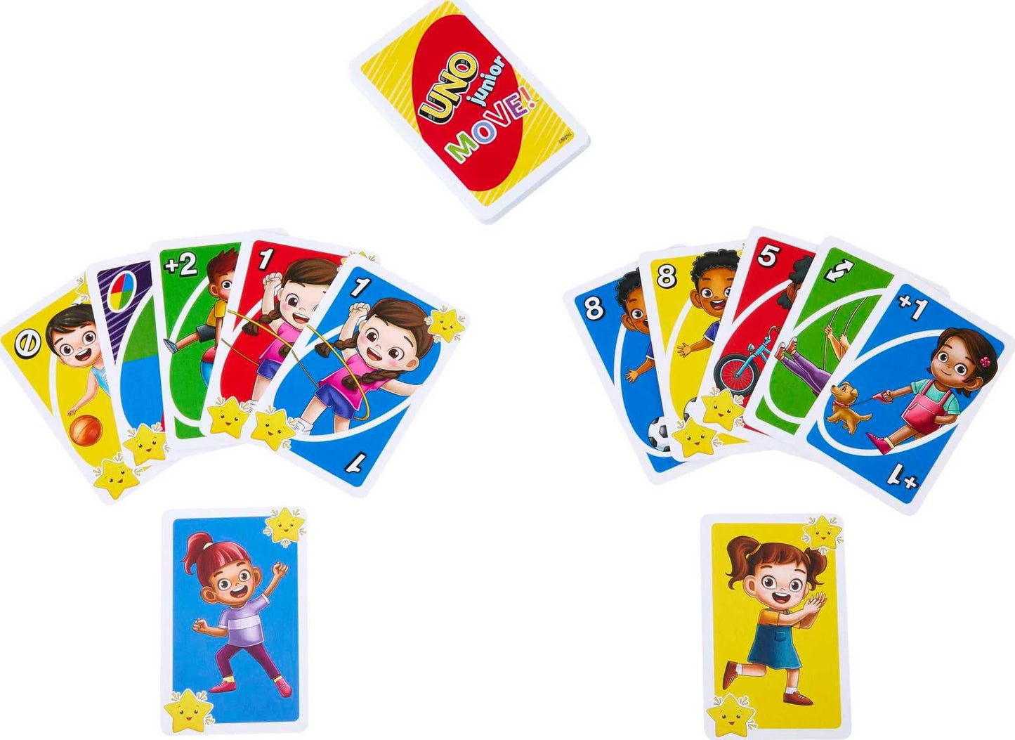 Mattel Games UNO Junior Move – Active Family Card Game for 2-4 Players