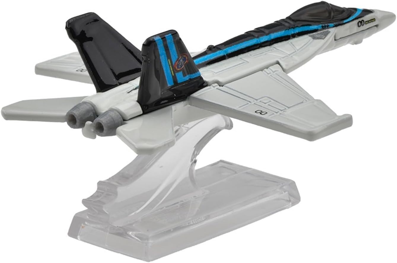 Mattel Hot Wheels F/A-18E Super Hornet 1:64 Scale Airplane Toy – Gray, 3+