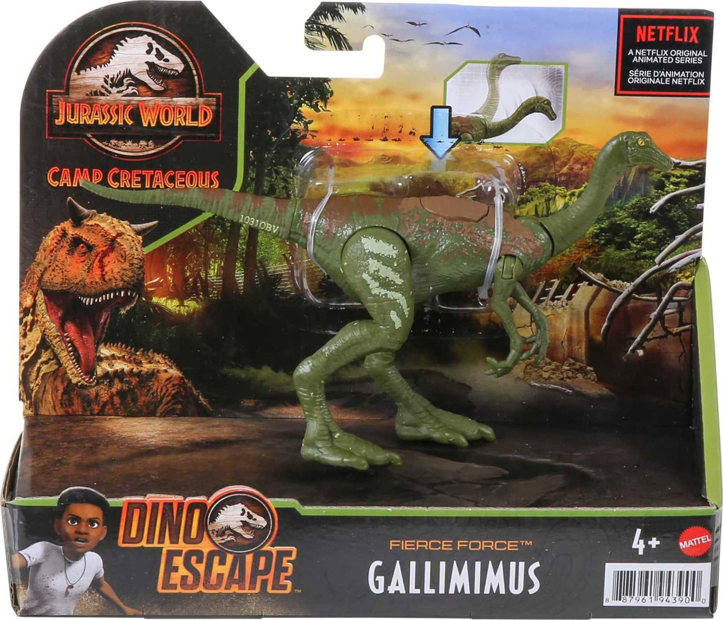 Mattel Jurassic World Gallimimus Fierce Force Figure – Movable Joints & Single-Strike