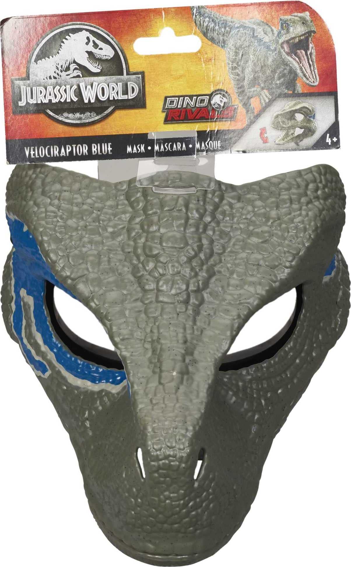 Mattel Jurassic World Dominion Velociraptor Blue Mask — Realistic Movie-Inspired Dino Mask