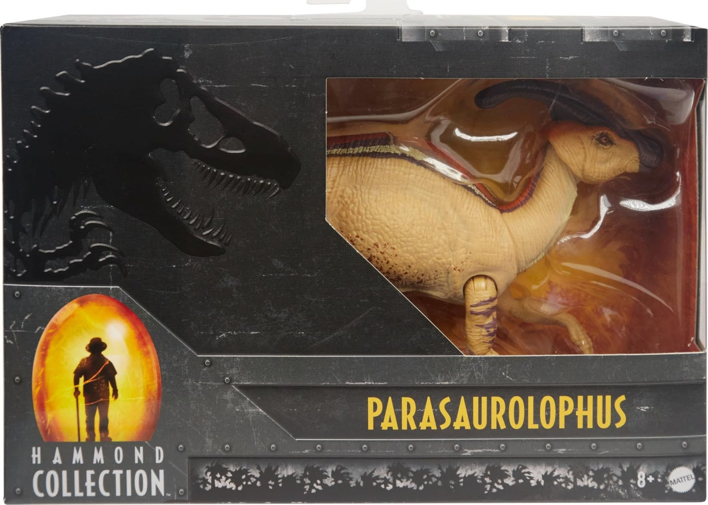 Mattel Jurassic World Hammond Collection Parasaurolophus Figure – 12” Dino Toy, 20 Articulations