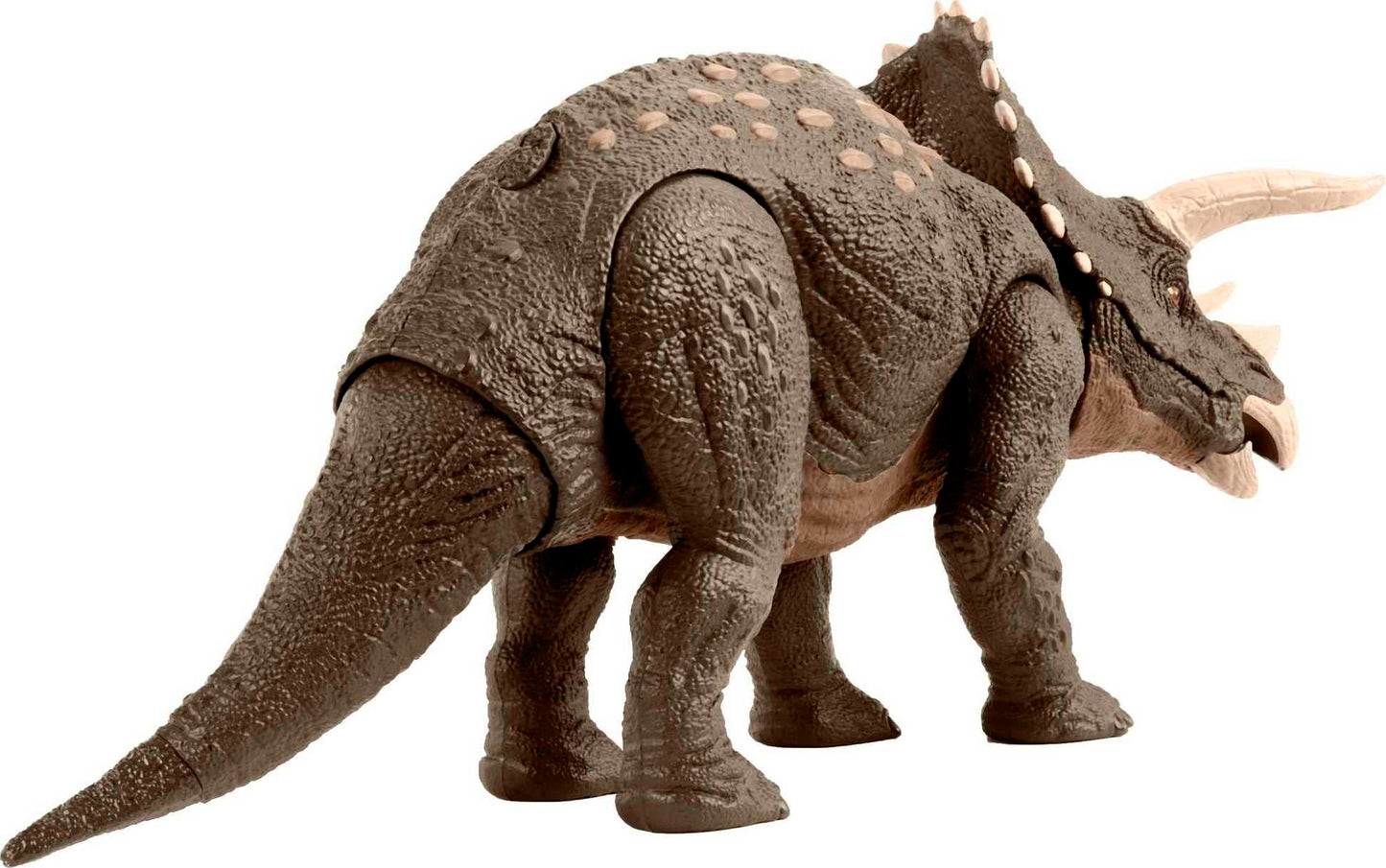 Mattel Jurassic World Habitat Defender Triceratops — 60% ISCC-certified Plastics, Desert Habitat, AR Play