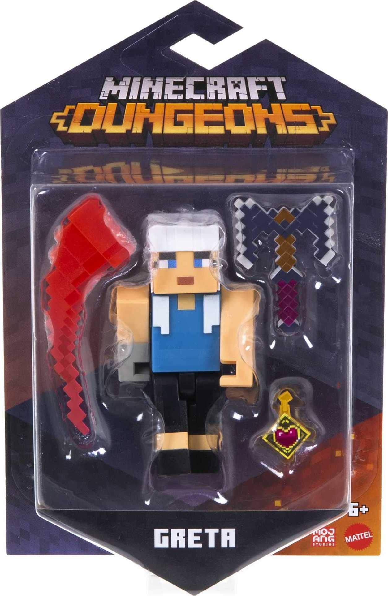 Mattel Minecraft Dungeons Greta Battle Figure – 3.25-Inch Collectible