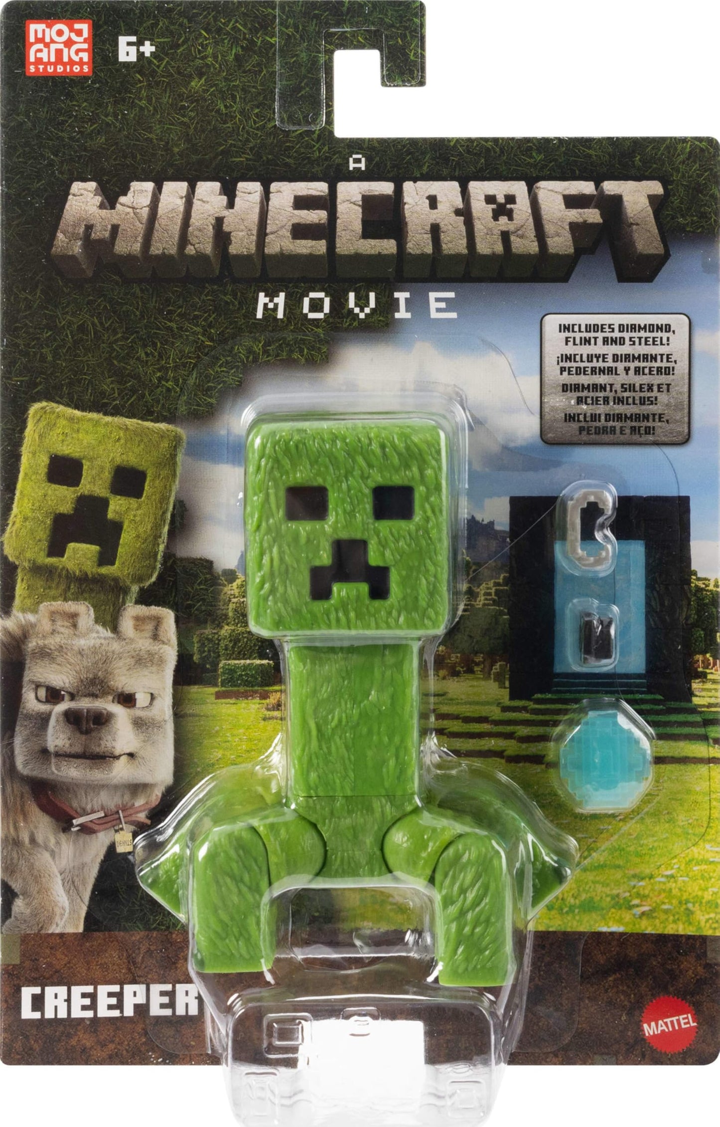 Mattel Minecraft Action Figure & Accessories Set – 4-Inch Creeper Posable Figure Inspired by A Minecraft Movie