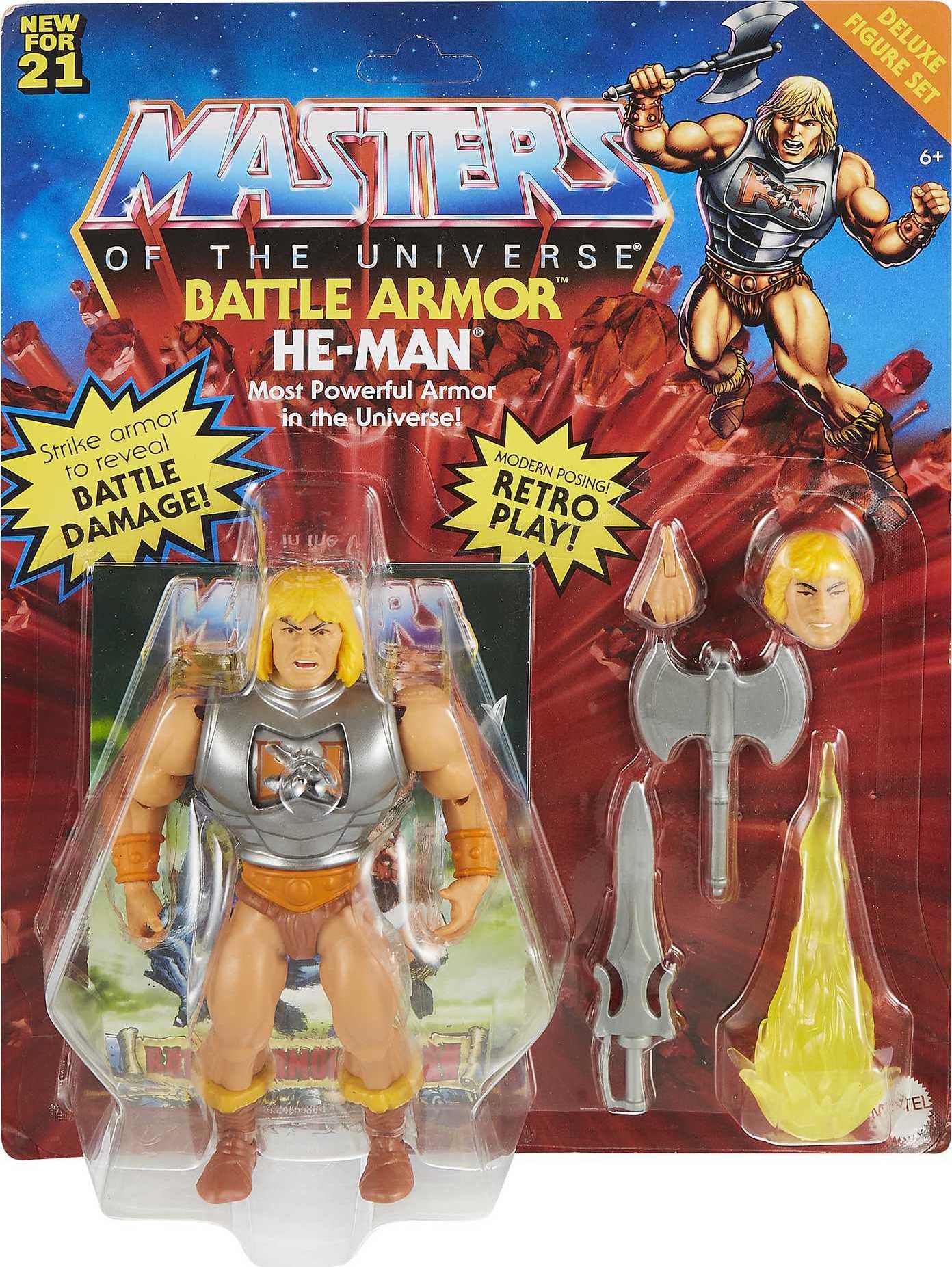 Mattel MOTU Origins He-Man 5.5-Inch Action Figure with Battle Armor & Mini-Comic