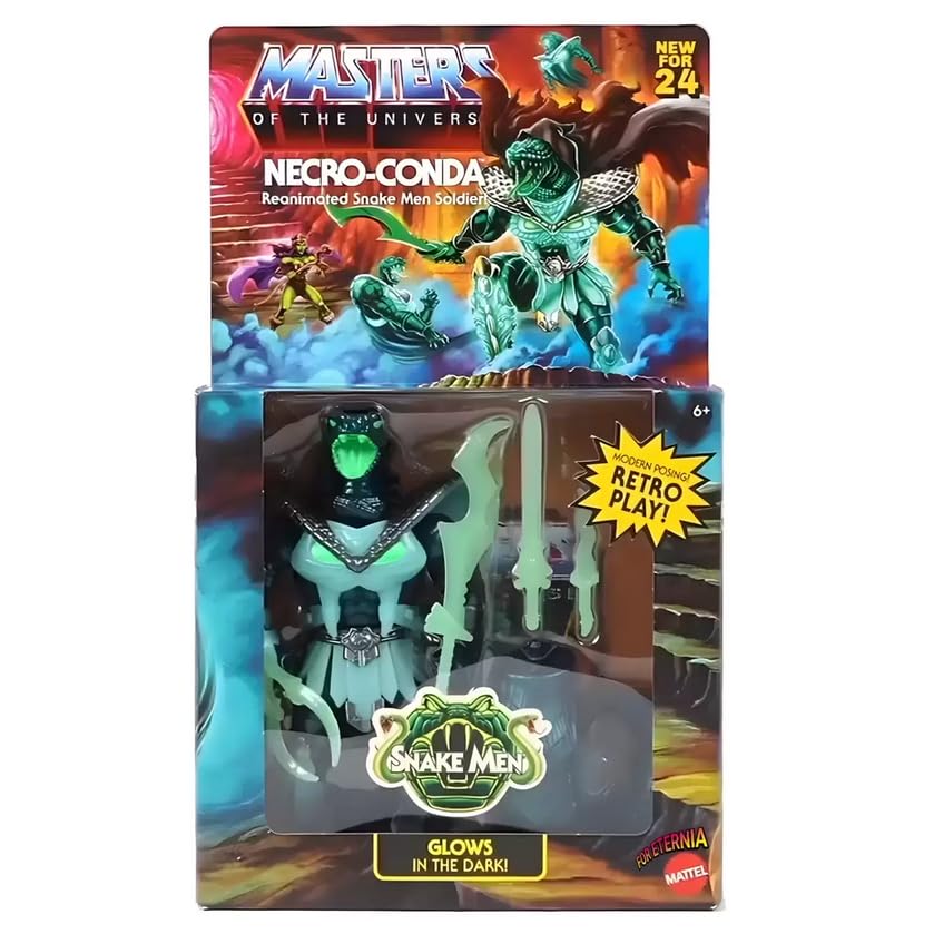 Mattel MOTU Origins Necro-Conda Deluxe Snake Men Soldier Glow-in-the-Dark