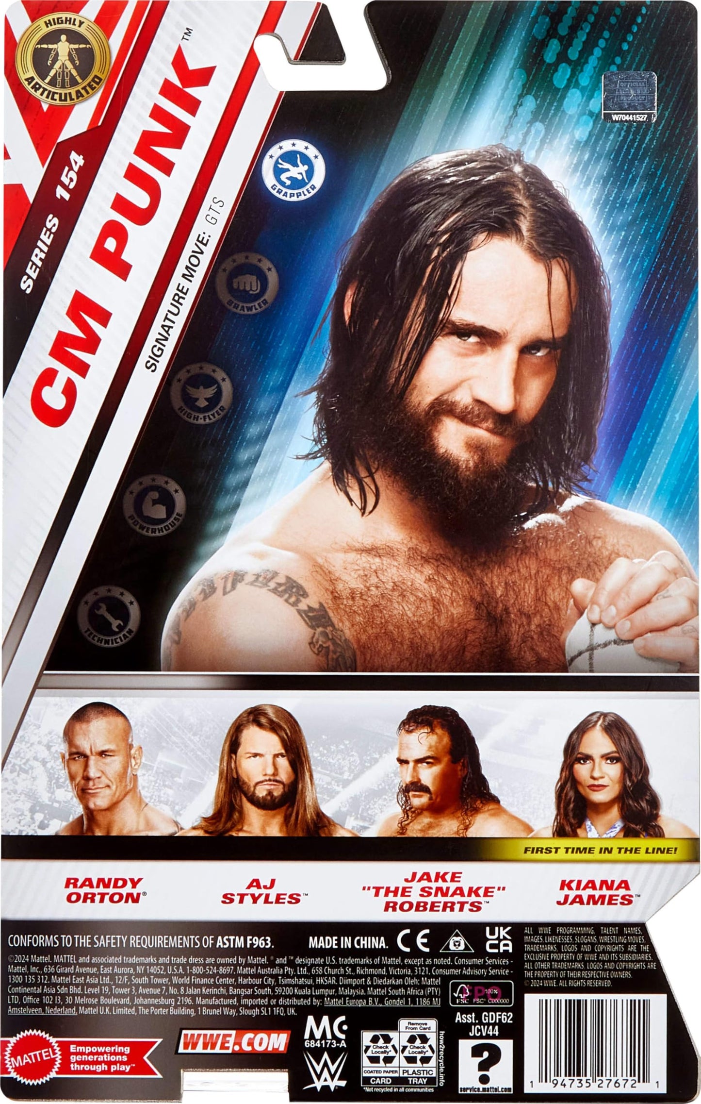 Mattel WWE Cm Punk Action Figure – Main Event Series #154, 6-Inch, 10-Point Articulation