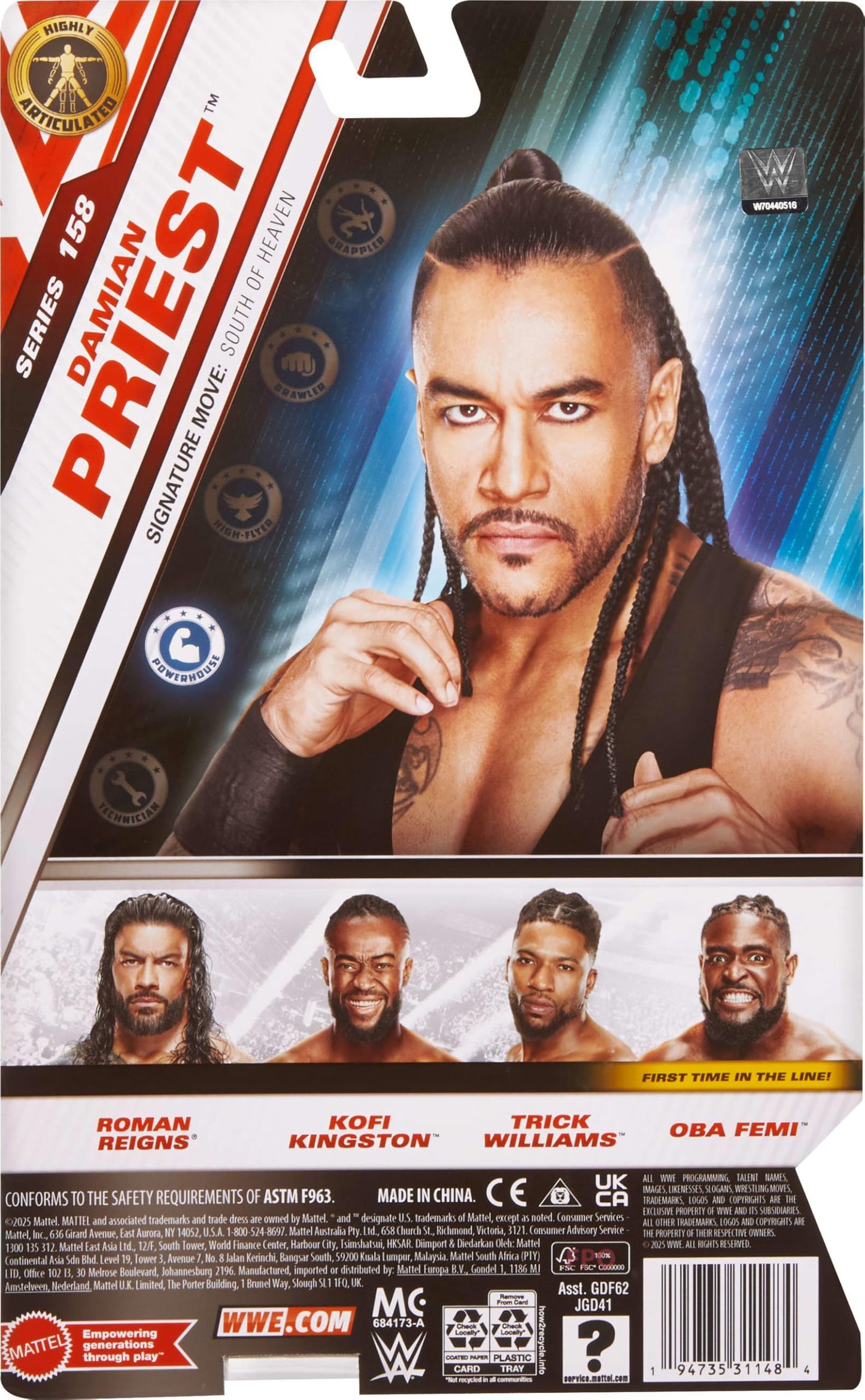 Mattel WWE Damian Priest Action Figure – Main Event Series #158 | 6-Inch Collectible with 14 Points of Articulation