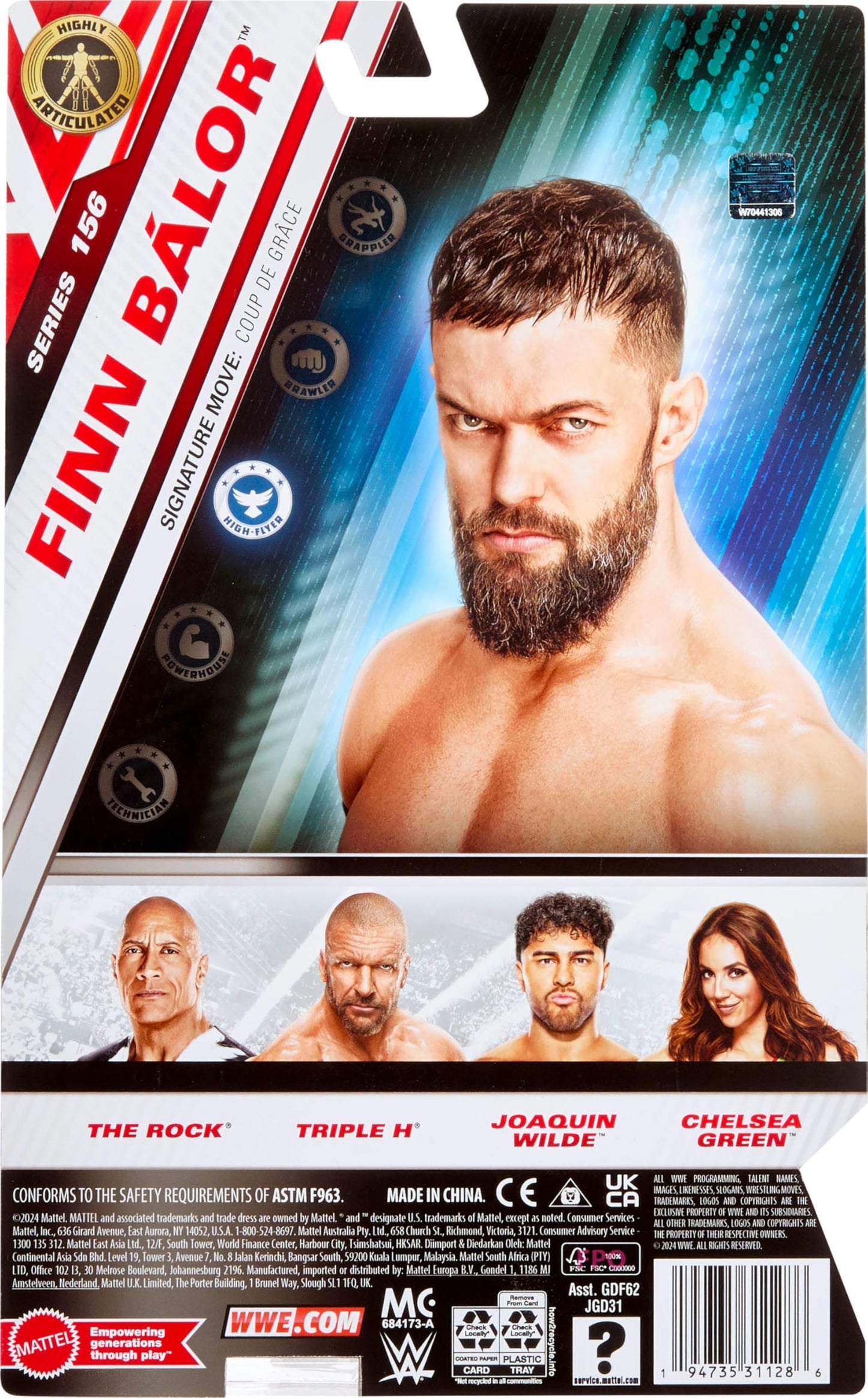 Mattel WWE Finn Balor Action Figure – Main Event Series #156, 6-Inch Collectible with 14 Points of Articulation