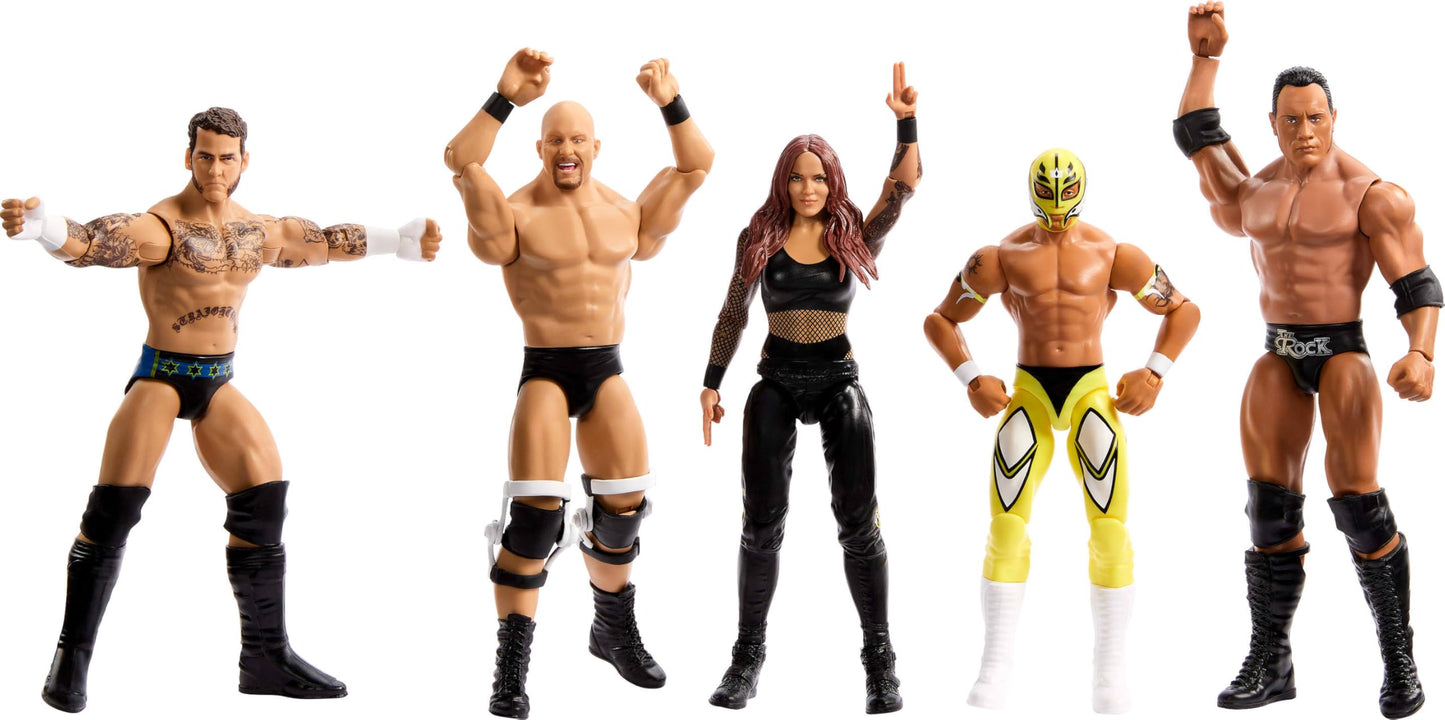Mattel WWE Stone Cold Steve Austin Action Figure – 6-Inch, 10 Articulation Points, TrueFX
