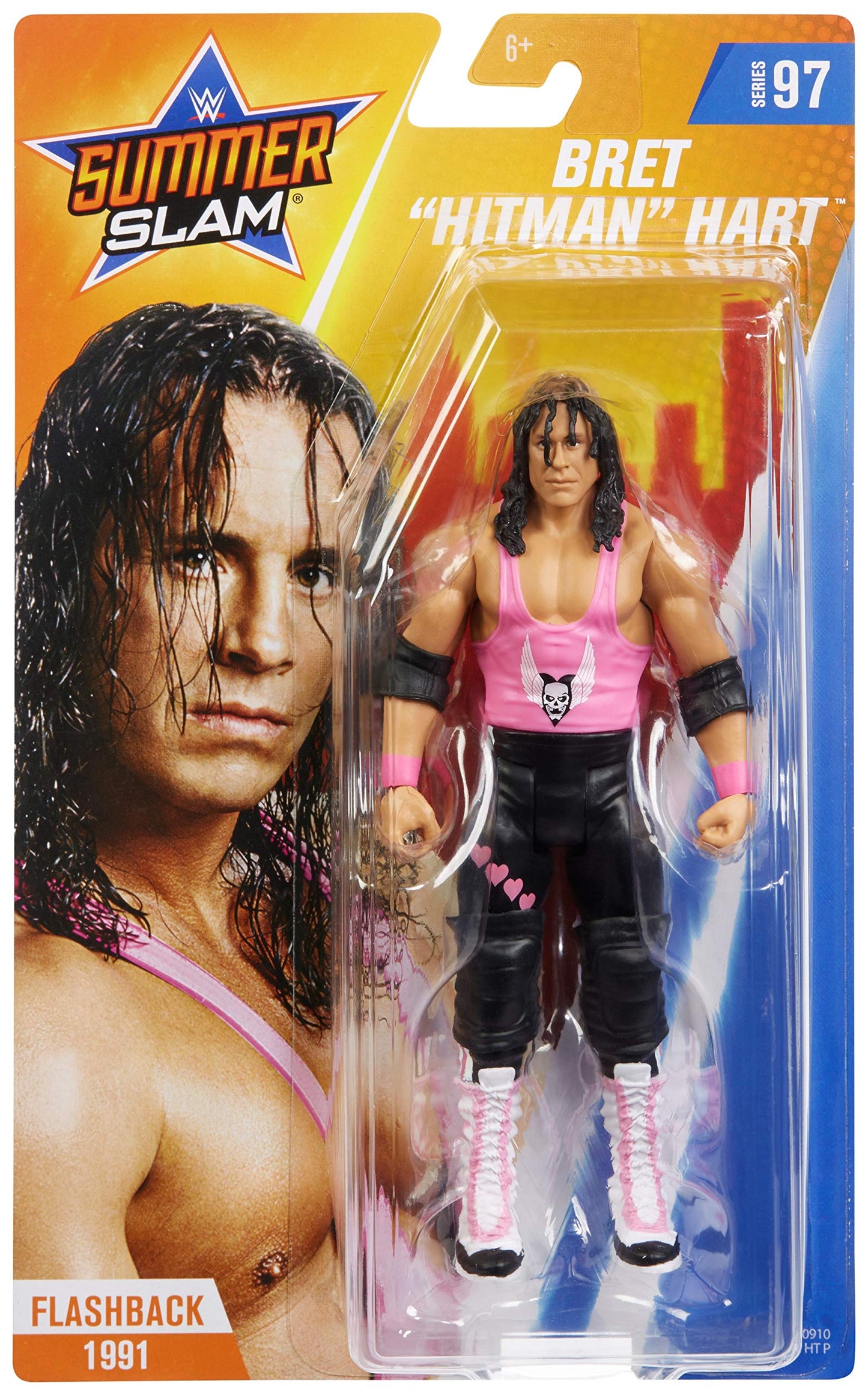 Mattel WWE SummerSlam Bret Hart Action Figure – 6-Inch, Articulation & Ring Gear