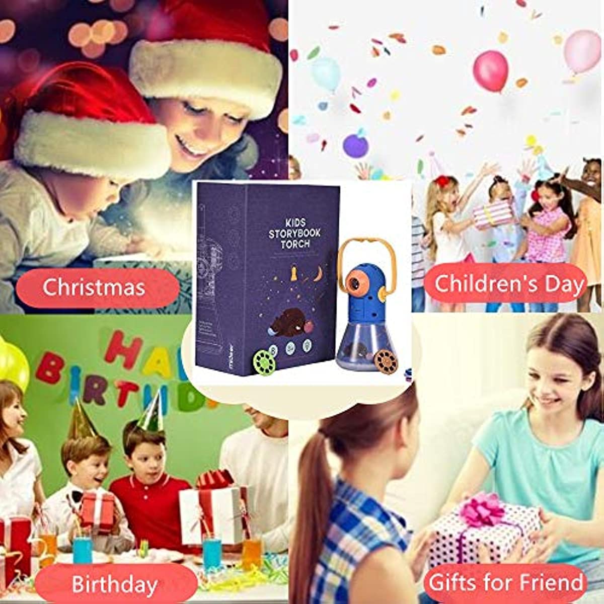 Matteobenni Kids Multifunctional Story Projector — Educational Night Light & Storybook Toy for 3–12 Year Olds