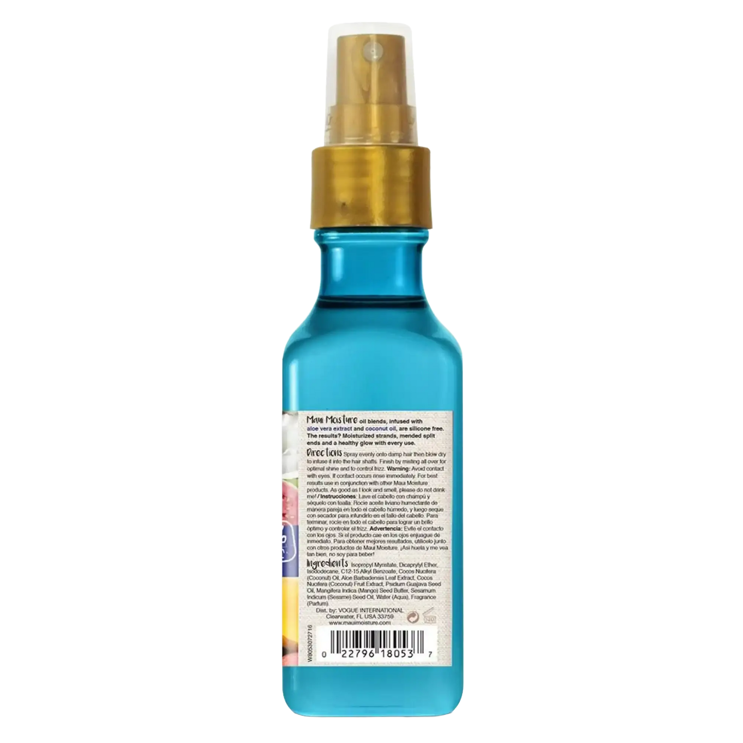Maui Moisture Nourish & Moisture + Coconut Milk Weightless Oil Mist Lightweight Shine for Dry Hair 125 ml/4.2 oz