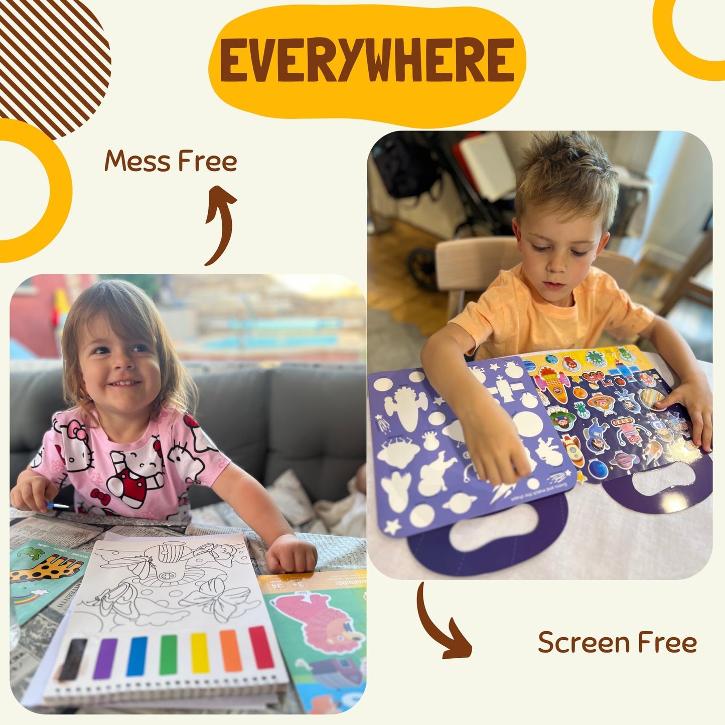 MAVE SPARKS My Preschool Busy Book – Travel Coloring Kit & Toddler Travel Toys for Ages 3–5