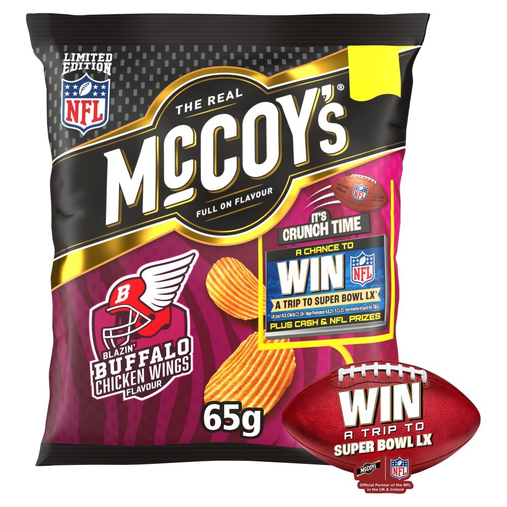 McCoy's Blazin' Buffalo Chicken Wings Crisps 65g (Box of 20)
