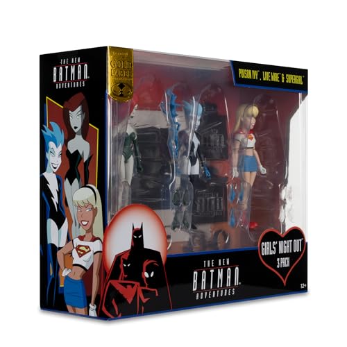 McFarlane Toys The New Batman Adventures Poison Ivy Live Wire Supergirl 3pk Gold Label – Girls' Night Out