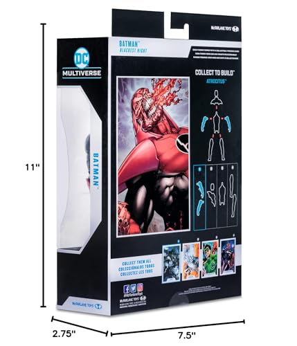 McFarlane Toys DC Build-A 7-Inch WV8 Blackest Night Batman | Collectible Figure