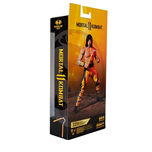 McFarlane Toys Mortal Kombat Liu Kang (Fighting Abbot) 7-inch Action Figure | Ultra Articulation & Accessories