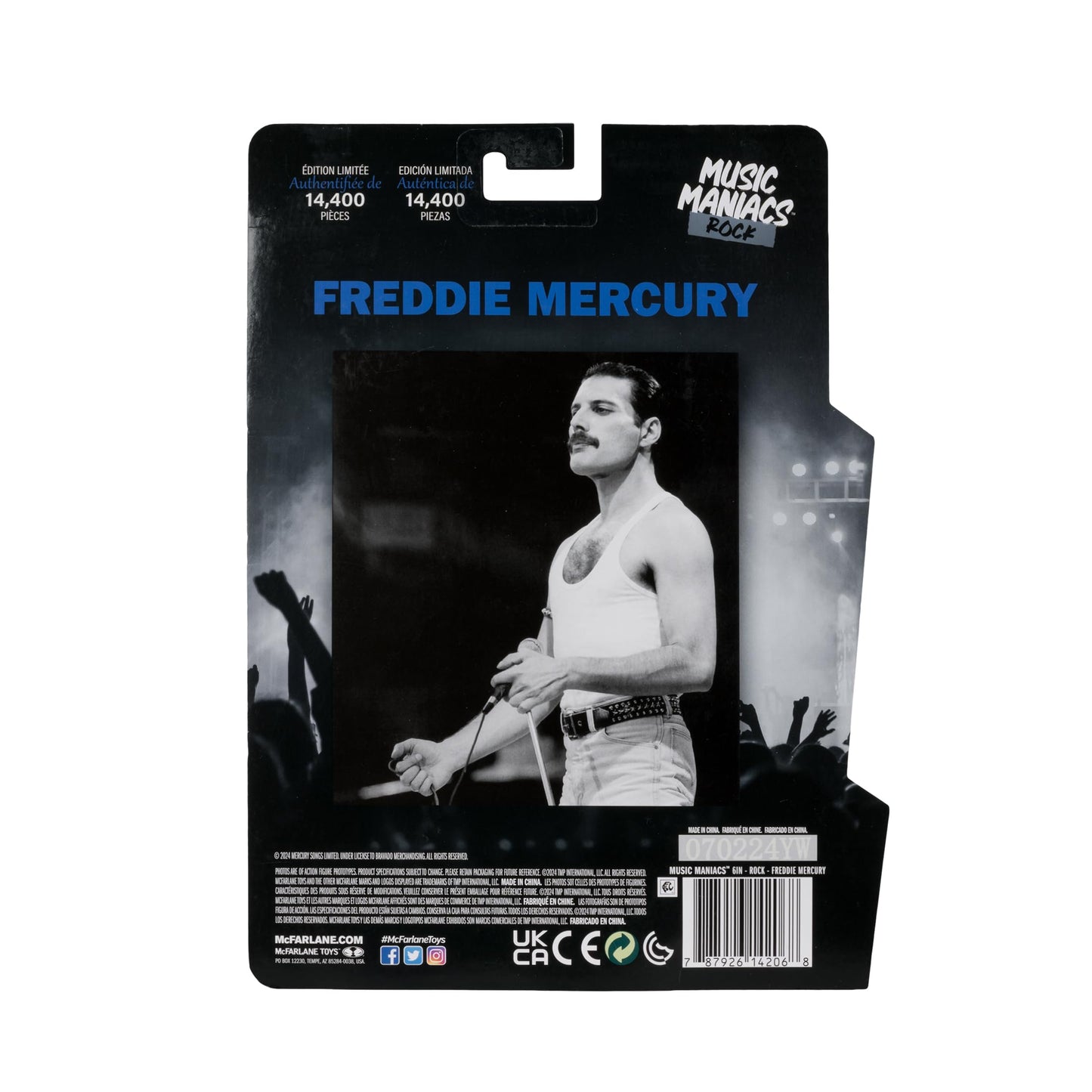 McFarlane Toys Music Maniacs Rock Freddie Mercury 6-Inch Action Figure – Live Aid 1985