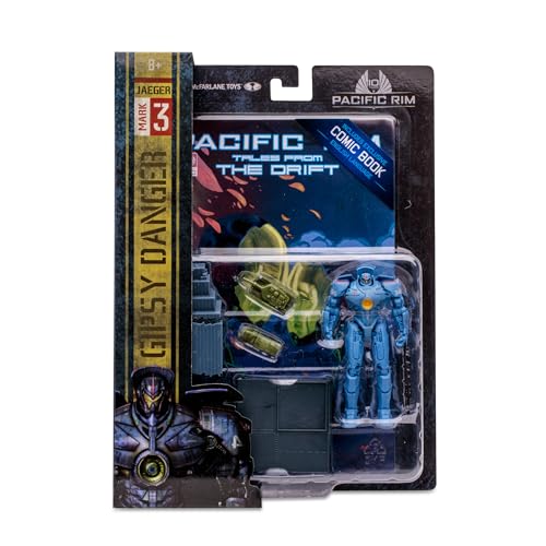 Pacific Rim Gipsy Danger 4-Inch Scale Playset by McFarlane Toys – Includes Comic
