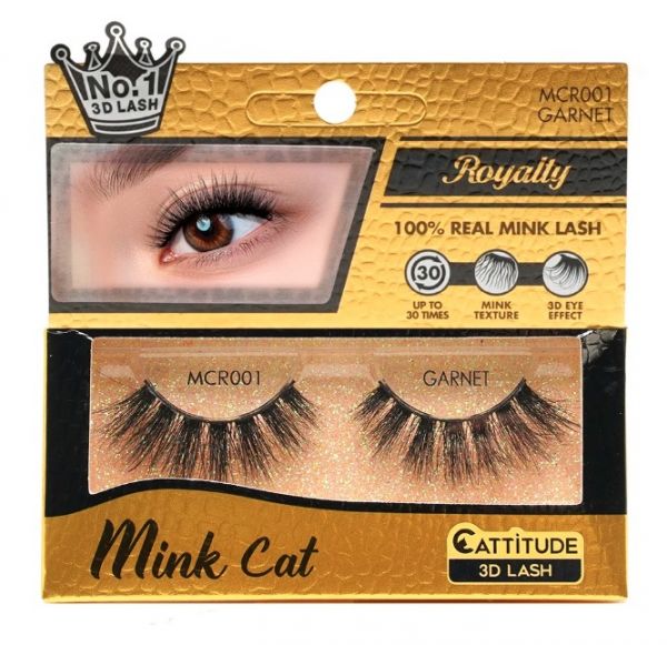 Mink Cat Attitude 3D Lash - Dramatic Volume & Length Faux Mink Eyelashes for Glamorous Eyes
