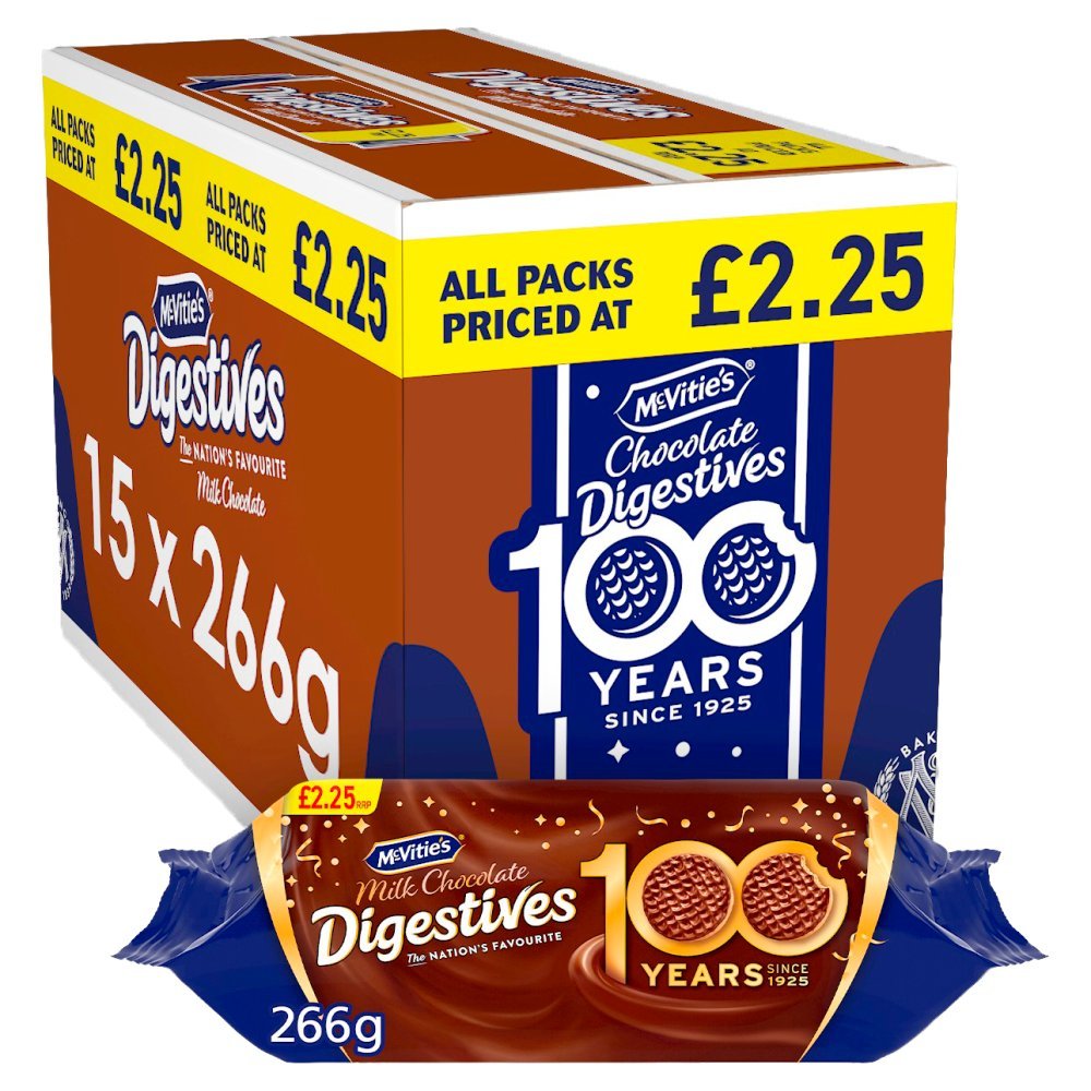 McVitie's Digestives Milk Chocolate 266g (Box of 15)