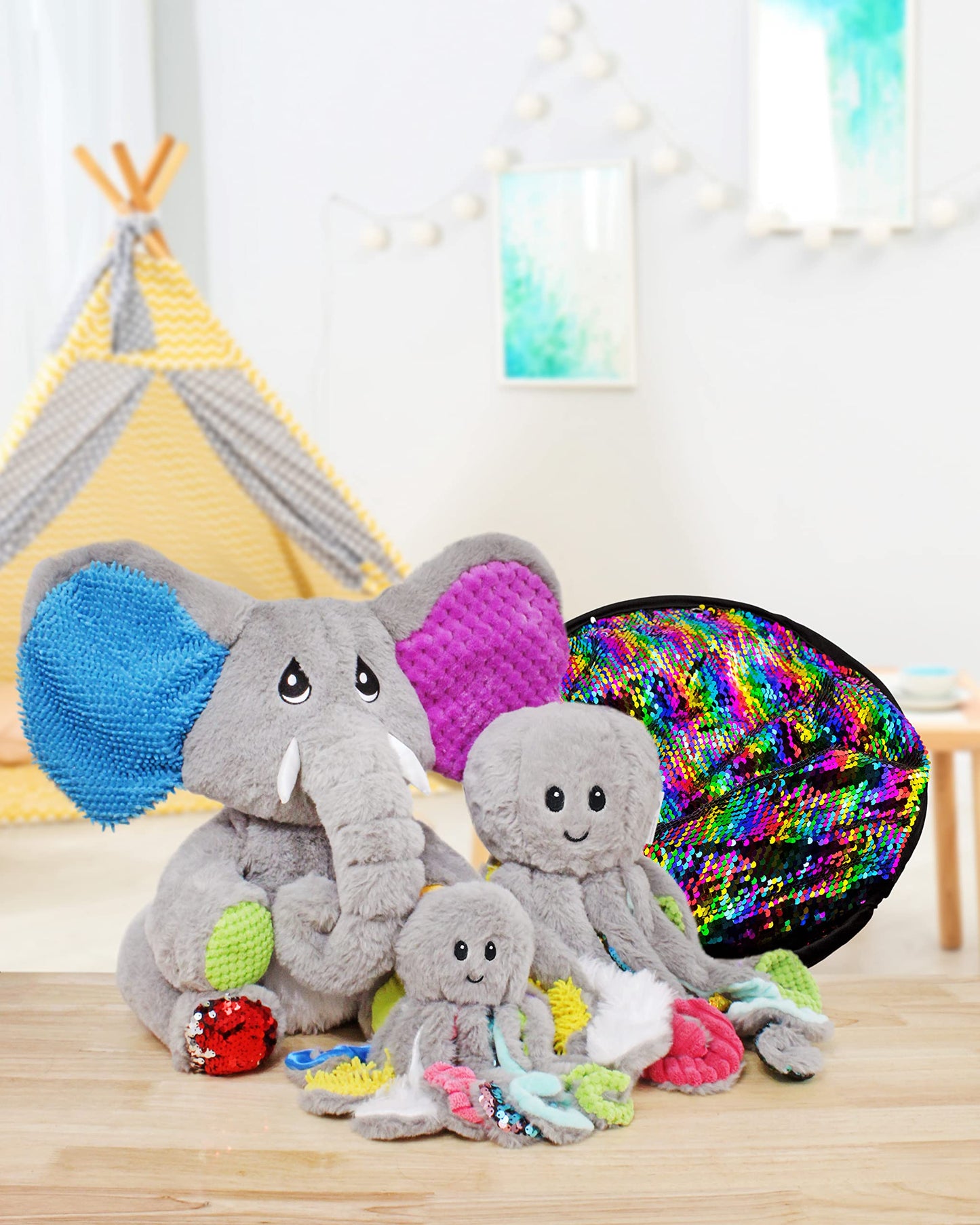MEAVIA Ellie Weighted Sensory Elephant — Calming Plush Fidget Toy | FEELix Collection