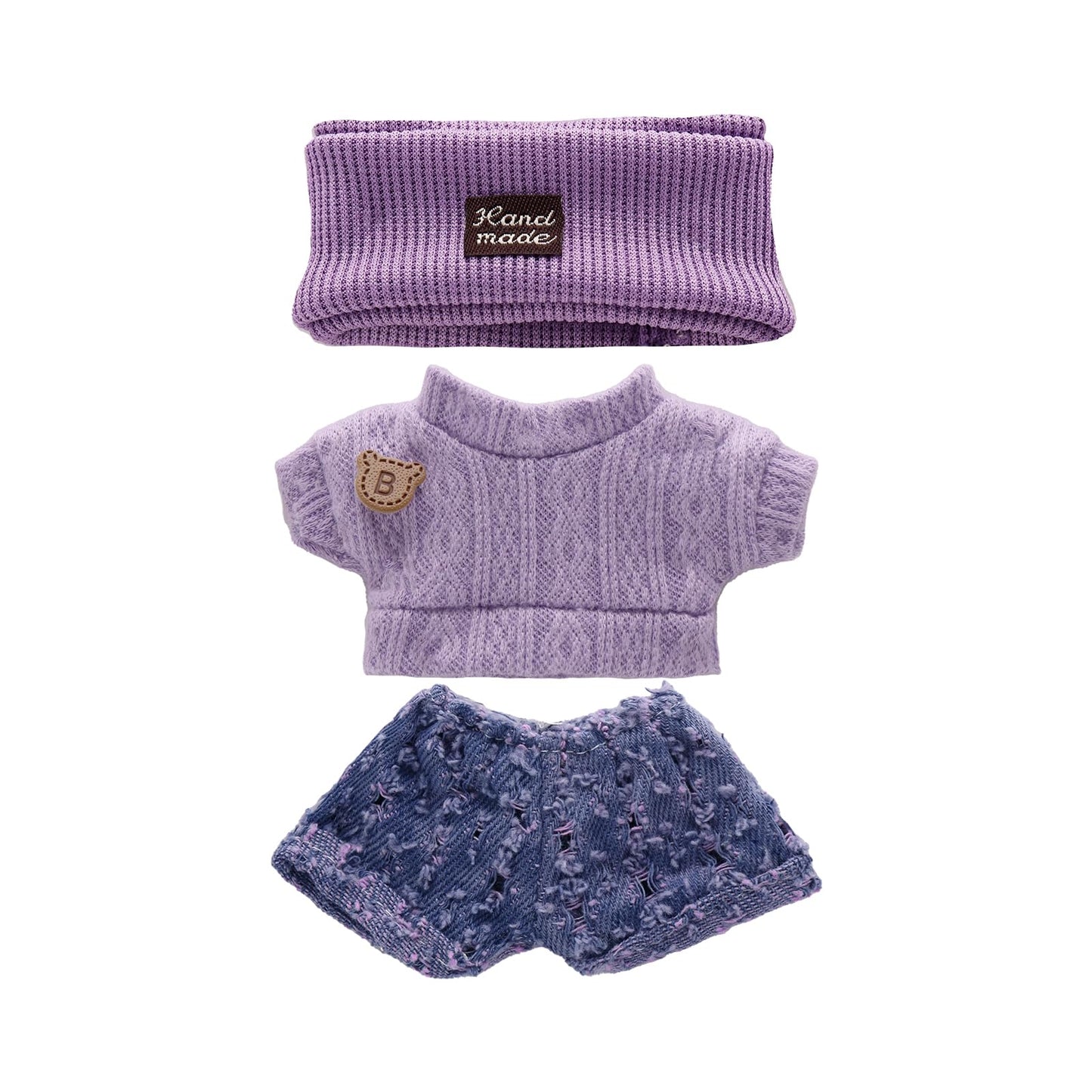 MechField Labubu Doll Clothes – 15cm & 17cm Outfits (Purple Trend)